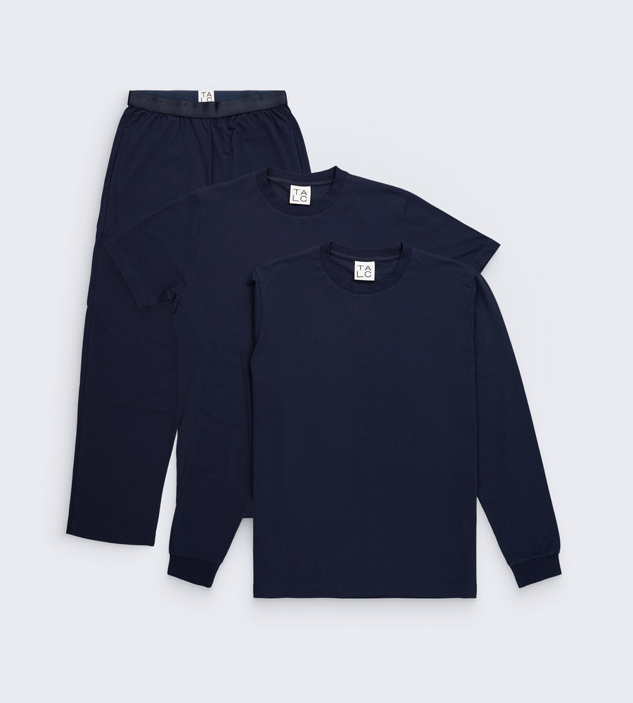 Pack Supima navy homme