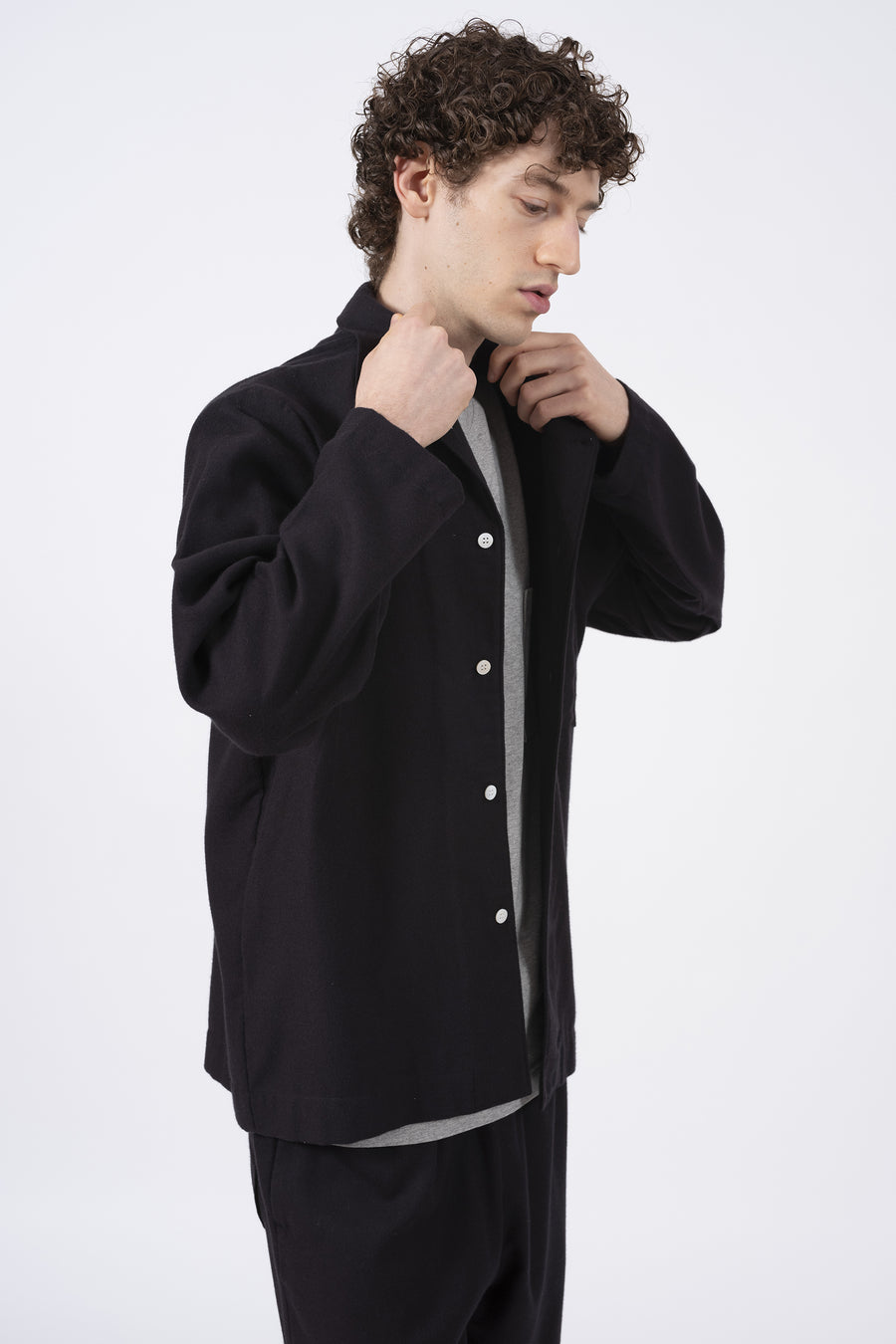 chemise d'intérieur indoor loungewear shirt made in portugal tencel lyocell coton organique organic cotton premium