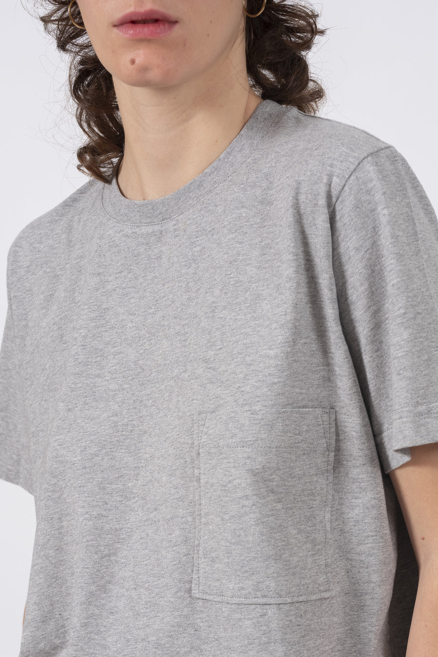 t-shirt tee gris chiné marl grey molleton fleece coton organique organic cotton gots portugal