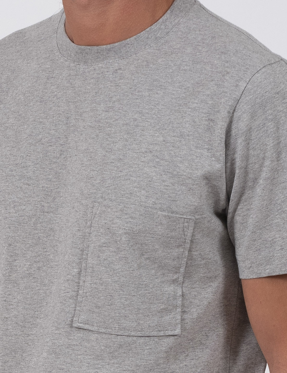 t-shirt tee gris chiné marl grey molleton fleece coton organique organic cotton gots portugal